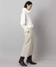 FMFAD25230 MICHEL KLEIN(ミッシェルクラン) ハーフジップニット ホワイト