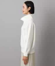 FMFAD25230 MICHEL KLEIN(ミッシェルクラン) ハーフジップニット ホワイト