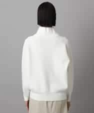 FMFAD25230 MICHEL KLEIN(ミッシェルクラン) ハーフジップニット ホワイト