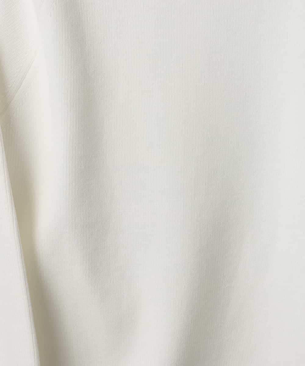 FMFAD25230 MICHEL KLEIN(ミッシェルクラン) ハーフジップニット ホワイト