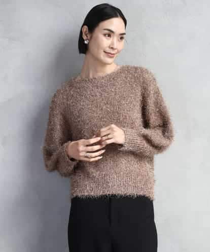 FMFAD27230 MICHEL KLEIN フェザーヤーンラメプルオーバー