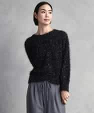 FMFAD27230 MICHEL KLEIN(ミッシェルクラン) フェザーヤーンラメプルオーバー ベージュ