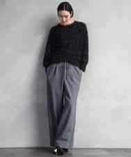 FMFAD27230 MICHEL KLEIN(ミッシェルクラン) フェザーヤーンラメプルオーバー ベージュ