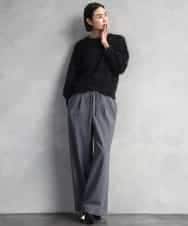 FMFAD27230 MICHEL KLEIN(ミッシェルクラン) フェザーヤーンラメプルオーバー ベージュ