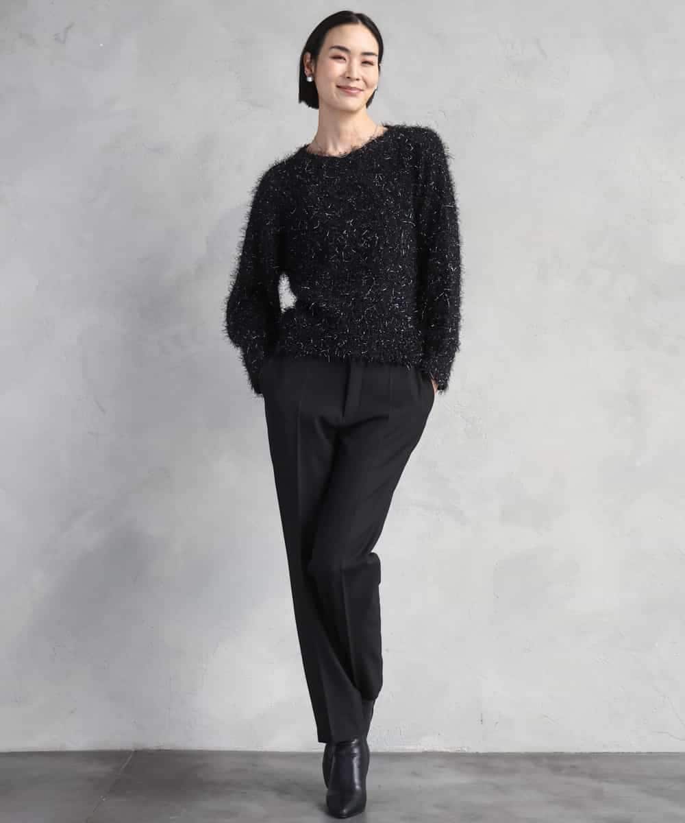 FMFAD27230 MICHEL KLEIN(ミッシェルクラン) フェザーヤーンラメプルオーバー ベージュ