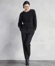 FMFAD27230 MICHEL KLEIN(ミッシェルクラン) フェザーヤーンラメプルオーバー ベージュ