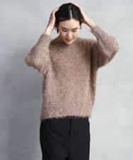 FMFAD27230 MICHEL KLEIN(ミッシェルクラン) フェザーヤーンラメプルオーバー ベージュ