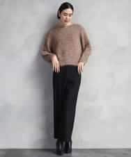 FMFAD27230 MICHEL KLEIN(ミッシェルクラン) フェザーヤーンラメプルオーバー ベージュ