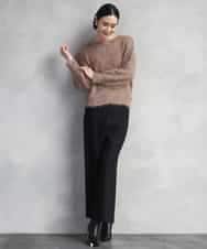 FMFAD27230 MICHEL KLEIN(ミッシェルクラン) フェザーヤーンラメプルオーバー ベージュ