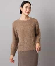 FMFAD27230 MICHEL KLEIN(ミッシェルクラン) フェザーヤーンラメプルオーバー ベージュ