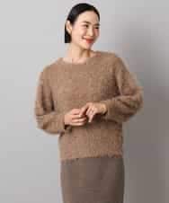 FMFAD27230 MICHEL KLEIN(ミッシェルクラン) フェザーヤーンラメプルオーバー ベージュ