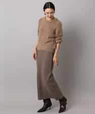 FMFAD27230 MICHEL KLEIN(ミッシェルクラン) フェザーヤーンラメプルオーバー ベージュ