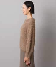 FMFAD27230 MICHEL KLEIN(ミッシェルクラン) フェザーヤーンラメプルオーバー ベージュ