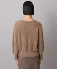 FMFAD27230 MICHEL KLEIN(ミッシェルクラン) フェザーヤーンラメプルオーバー ベージュ