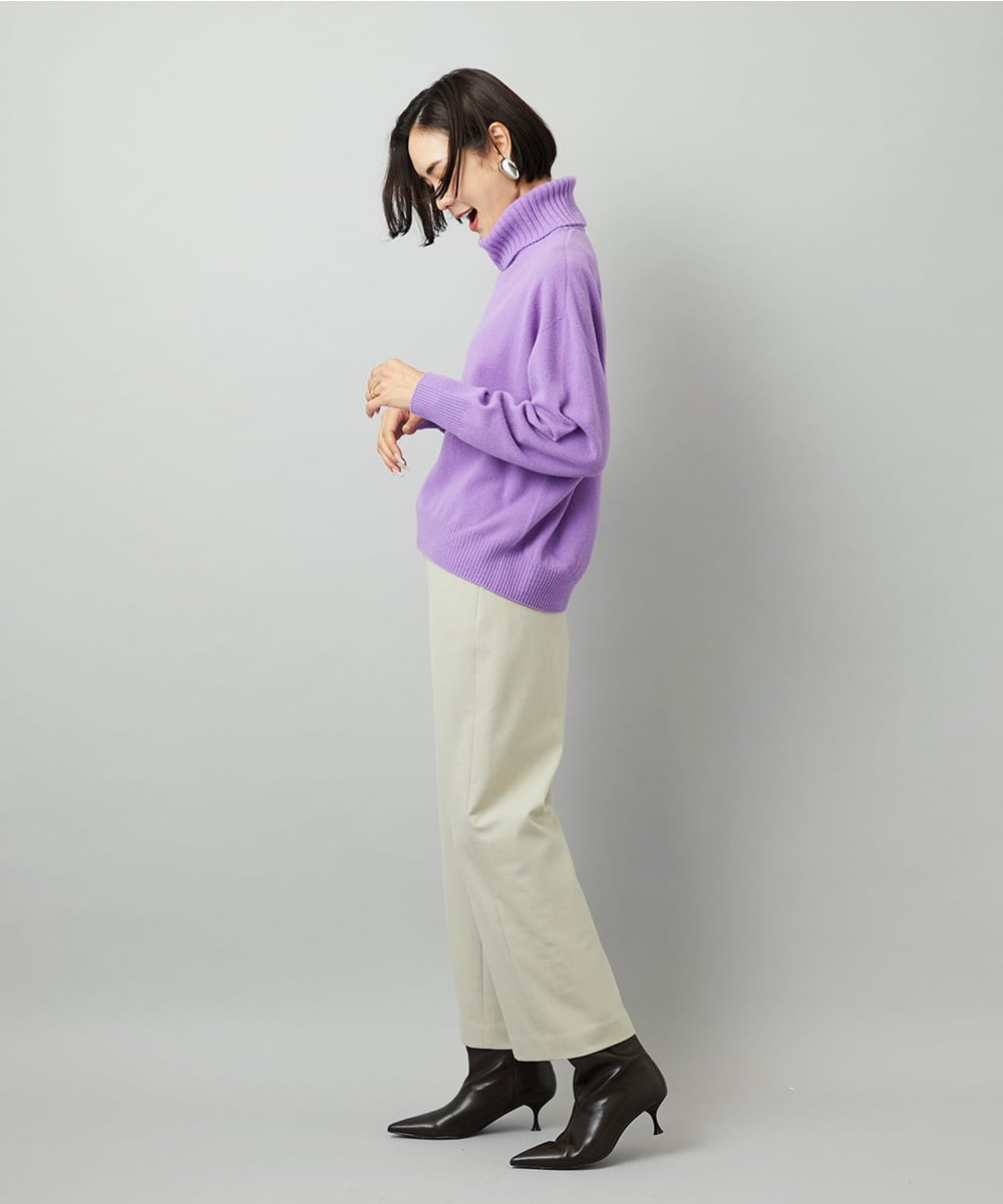 FMFAD28230 MICHEL KLEIN(ミッシェルクラン) [定番人気]ハイネックニット ブルー