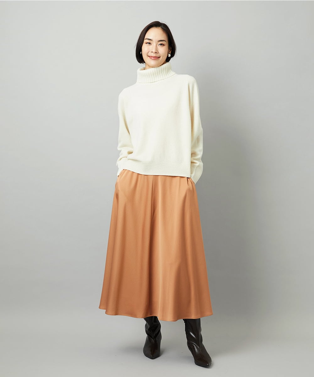 FMFAD28230 MICHEL KLEIN(ミッシェルクラン) [定番人気]ハイネックニット ブルー