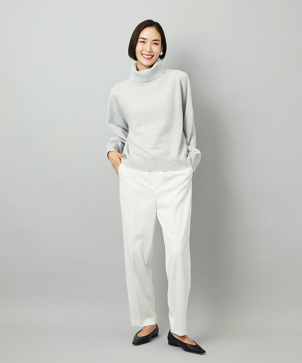 FMFAD28230 MICHEL KLEIN(ミッシェルクラン) [定番人気]ハイネックニット ブルー