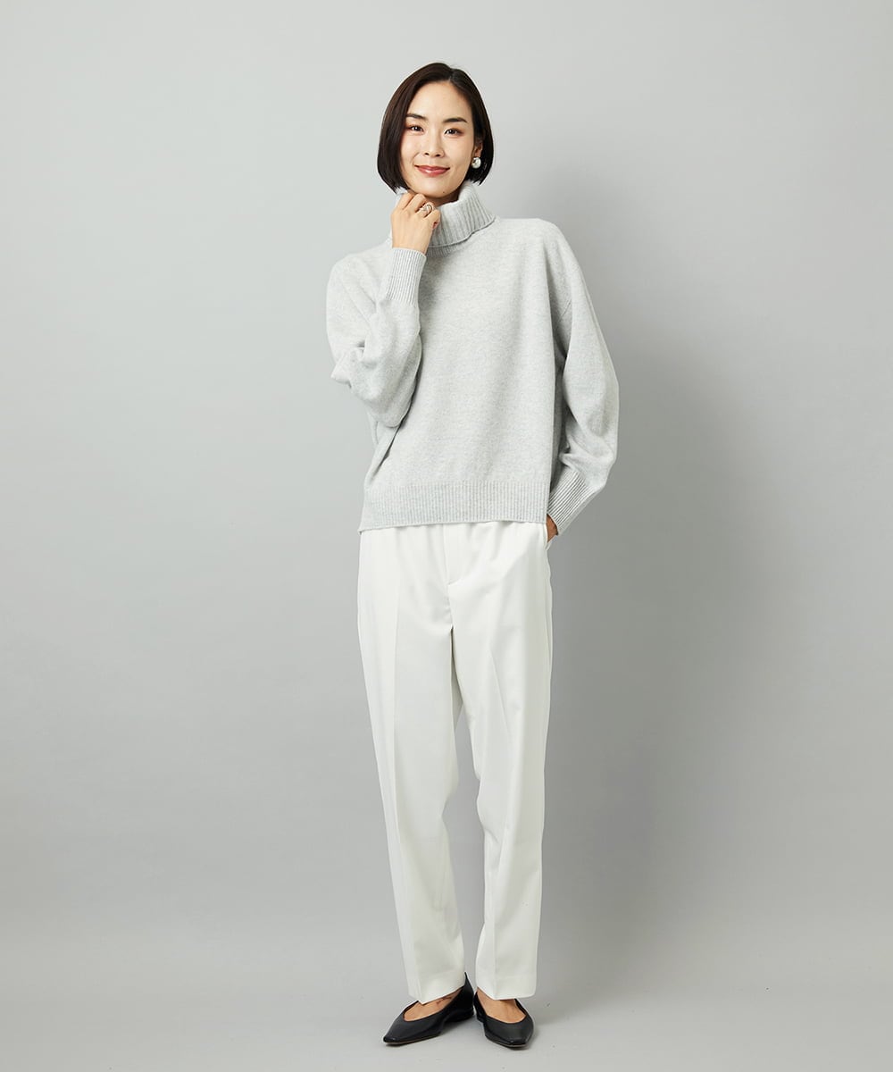 FMFAD28230 MICHEL KLEIN(ミッシェルクラン) [定番人気]ハイネックニット ブルー