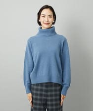 FMFAD28230 MICHEL KLEIN(ミッシェルクラン) [定番人気]ハイネックニット ブルー