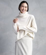 FMFAD28230 MICHEL KLEIN(ミッシェルクラン) [定番人気]ハイネックニット ブルー