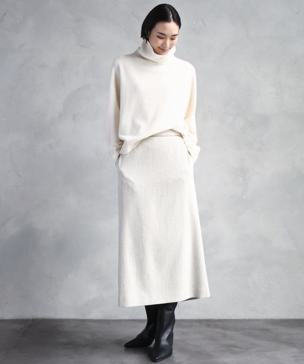 FMFAD28230 MICHEL KLEIN(ミッシェルクラン) [定番人気]ハイネックニット ブルー