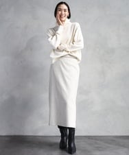 FMFAD28230 MICHEL KLEIN(ミッシェルクラン) [定番人気]ハイネックニット ブルー