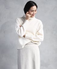 FMFAD28230 MICHEL KLEIN(ミッシェルクラン) [定番人気]ハイネックニット ブルー