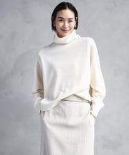 FMFAD28230 MICHEL KLEIN(ミッシェルクラン) [定番人気]ハイネックニット ブルー