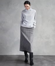 FMFAD28230 MICHEL KLEIN(ミッシェルクラン) [定番人気]ハイネックニット ブルー