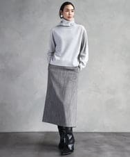 FMFAD28230 MICHEL KLEIN(ミッシェルクラン) [定番人気]ハイネックニット ブルー