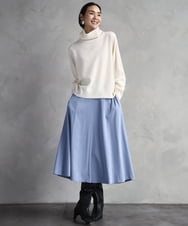 FMFAD28230 MICHEL KLEIN(ミッシェルクラン) [定番人気]ハイネックニット ブルー