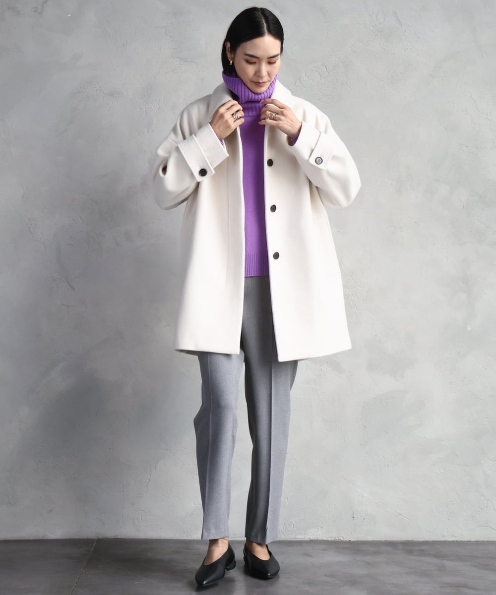 FMFAD28230 MICHEL KLEIN(ミッシェルクラン) [定番人気]ハイネックニット ブルー