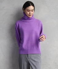 FMFAD28230 MICHEL KLEIN(ミッシェルクラン) [定番人気]ハイネックニット ブルー