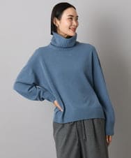 FMFAD28230 MICHEL KLEIN(ミッシェルクラン) [定番人気]ハイネックニット ブルー