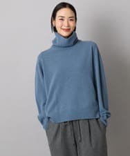 FMFAD28230 MICHEL KLEIN(ミッシェルクラン) [定番人気]ハイネックニット ブルー