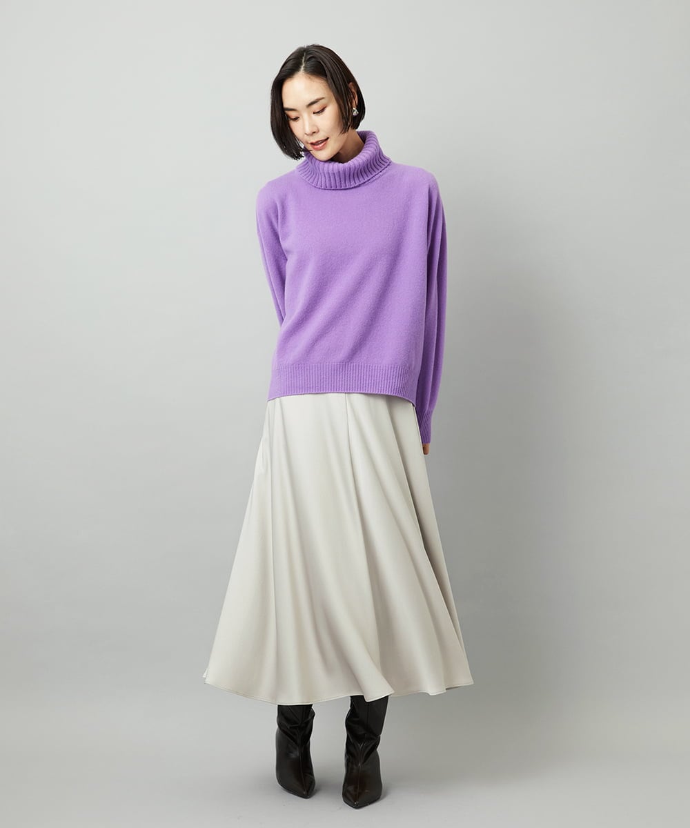 FMFAD28230 MICHEL KLEIN(ミッシェルクラン) [定番人気]ハイネックニット ブルー
