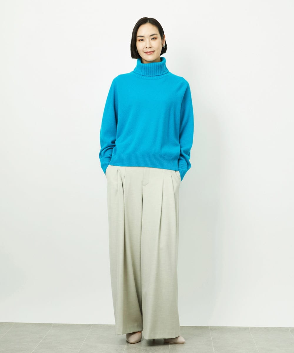 FMFAD28230 MICHEL KLEIN(ミッシェルクラン) ﾆｯﾄ ブルー