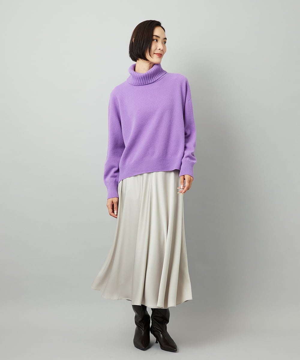 FMFAD28230 MICHEL KLEIN(ミッシェルクラン) [定番人気]ハイネックニット ブルー