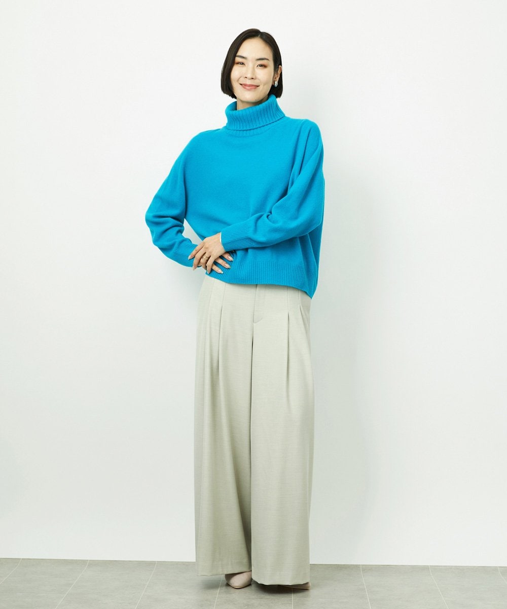 FMFAD28230 MICHEL KLEIN(ミッシェルクラン) ﾆｯﾄ ブルー