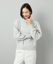 FMFAD28230 MICHEL KLEIN(ミッシェルクラン) [定番人気]ハイネックニット ライトグレー