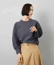 FMFAD29210 MICHEL KLEIN(ミッシェルクラン) スウェットライクニットプルオーバー ブラック