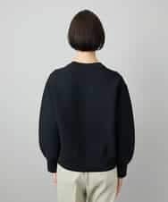 FMFAD29210 MICHEL KLEIN(ミッシェルクラン) スウェットライクニットプルオーバー ブラック