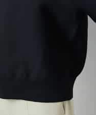 FMFAD29210 MICHEL KLEIN(ミッシェルクラン) スウェットライクニットプルオーバー ブラック