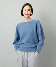 FMFAD40190 MICHEL KLEIN(ミッシェルクラン) [定番人気]ホールガーメント(R)ドルマンスリーブニット ブルー