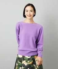 FMFAD40190 MICHEL KLEIN(ミッシェルクラン) [定番人気]ホールガーメント(R)ドルマンスリーブニット パープル