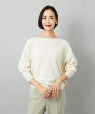 FMFAD40190 MICHEL KLEIN(ミッシェルクラン) [定番人気]ホールガーメント(R)ドルマンスリーブニット パープル