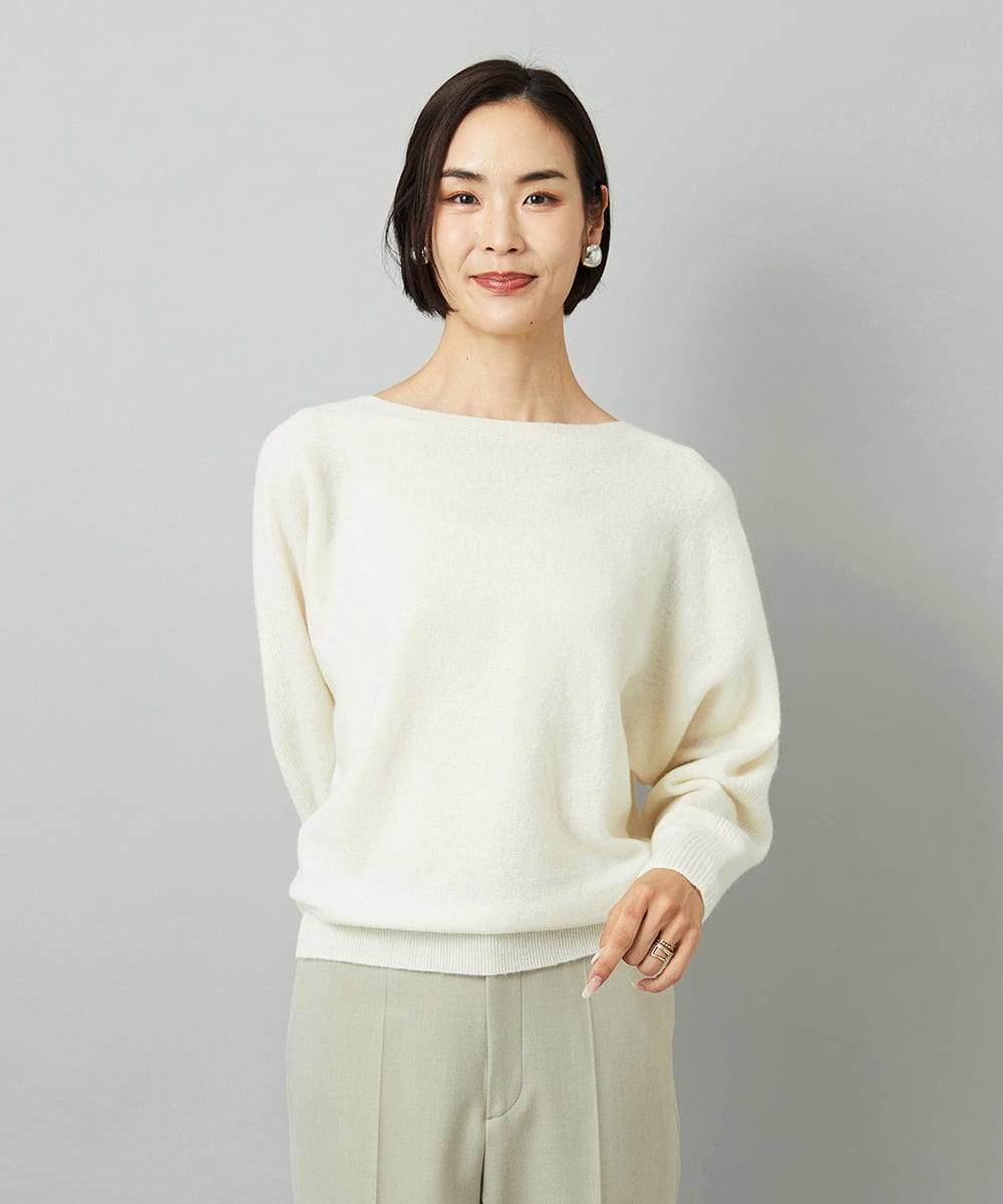 FMFAD40190 MICHEL KLEIN(ミッシェルクラン) [定番人気]ホールガーメント(R)ドルマンスリーブニット パープル