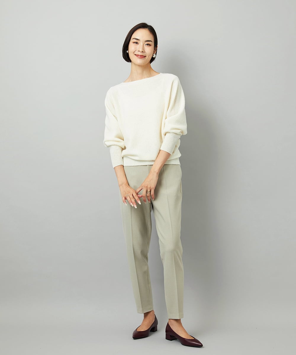 FMFAD40190 MICHEL KLEIN(ミッシェルクラン) [定番人気]ホールガーメント(R)ドルマンスリーブニット パープル