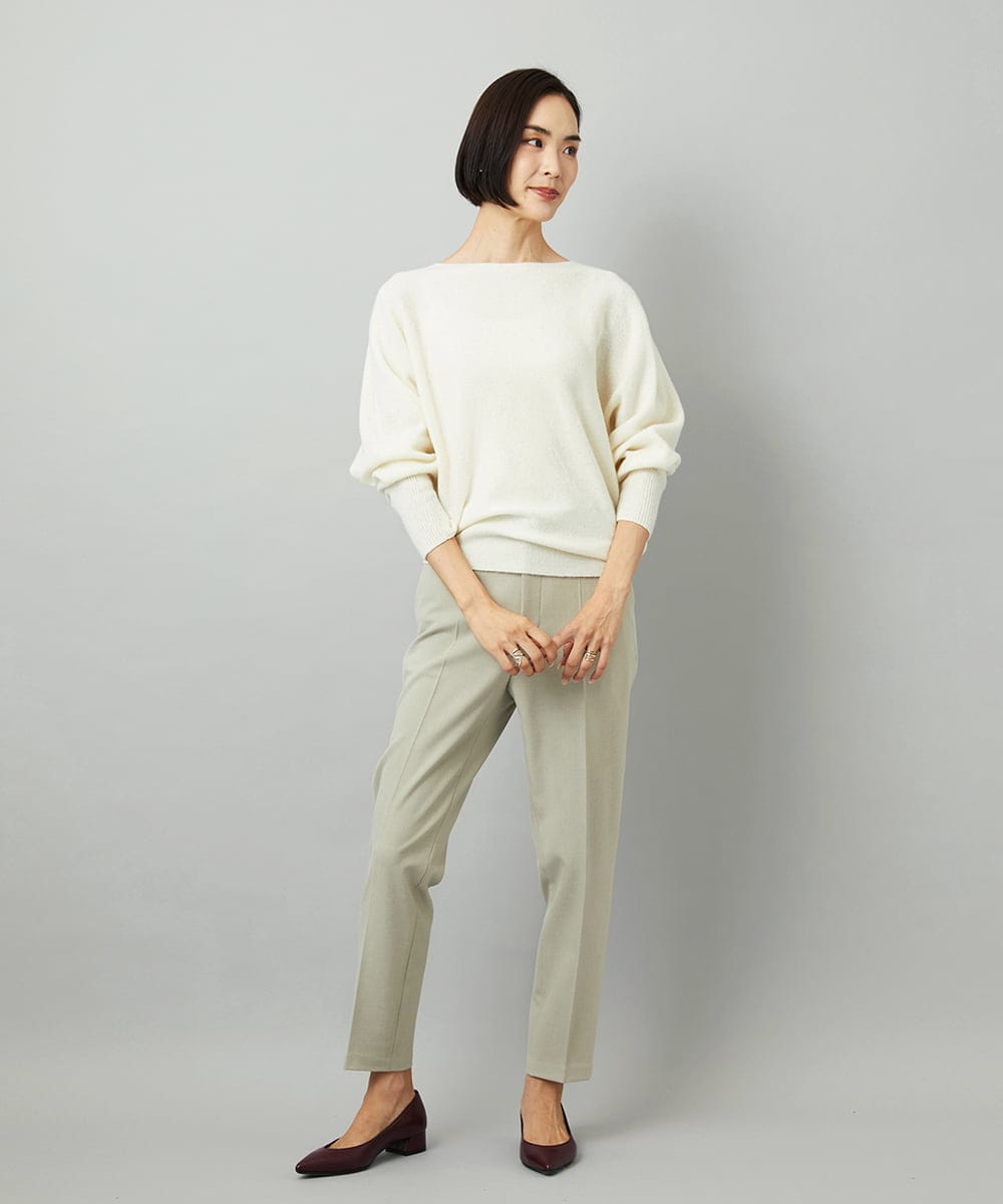 FMFAD40190 MICHEL KLEIN(ミッシェルクラン) [定番人気]ホールガーメント(R)ドルマンスリーブニット パープル