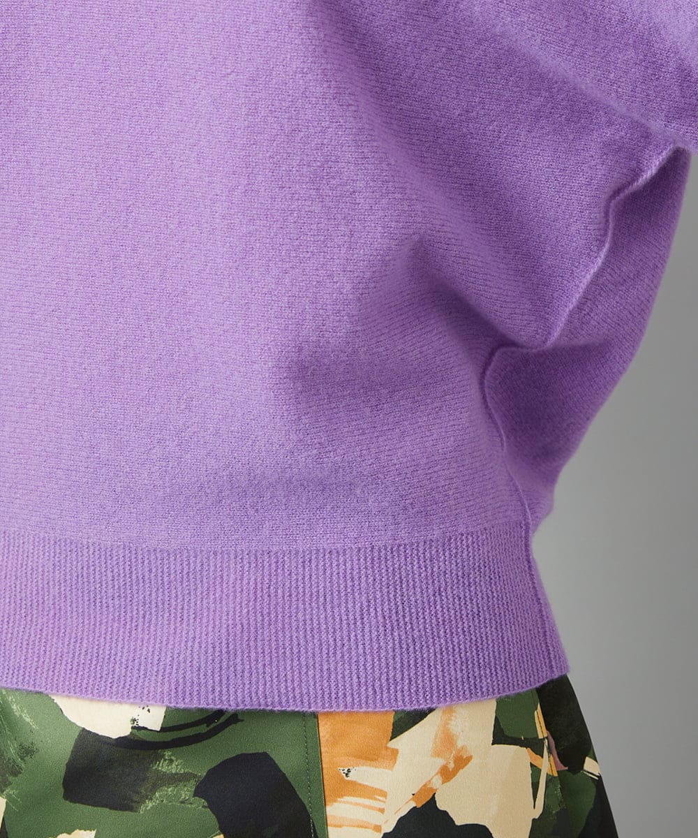 FMFAD40190 MICHEL KLEIN(ミッシェルクラン) [定番人気]ホールガーメント(R)ドルマンスリーブニット パープル